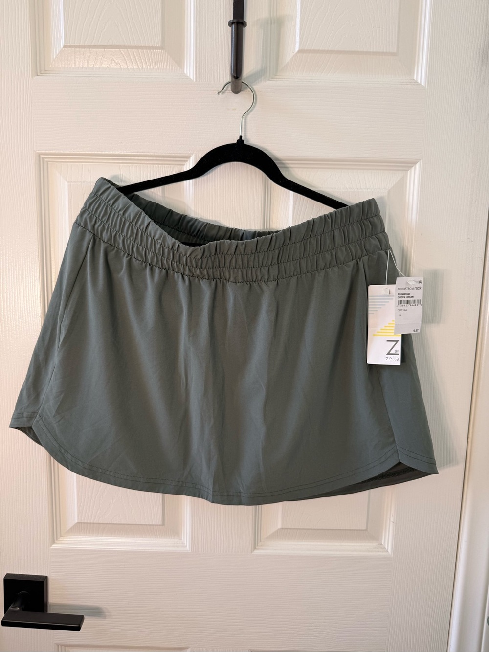 Zella Moss Green Athletic Skort with Elastic Waist